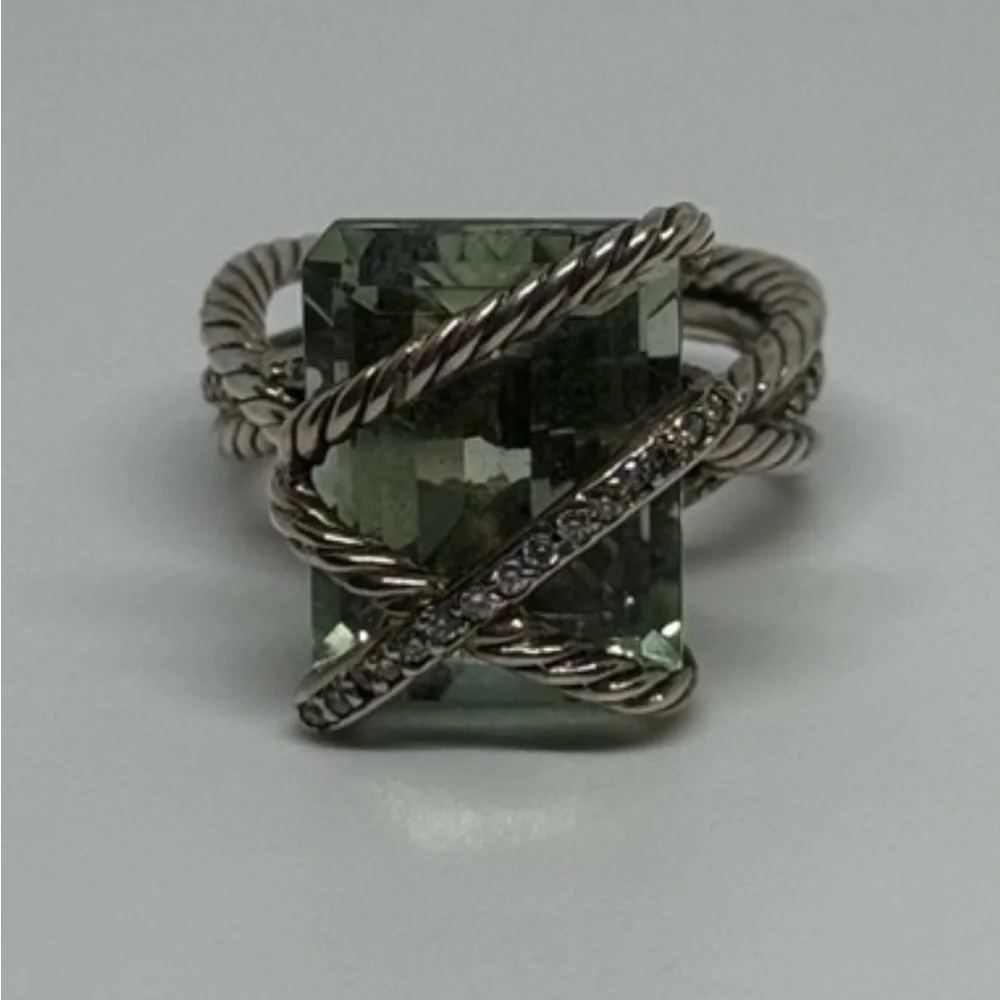 David Yurman wrap ring green amethyst precyolite - Picture 1 of 5